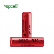 (Flat Top) 2x Vapcell R30 18650 3000mah 18A/35A rechargeable battery